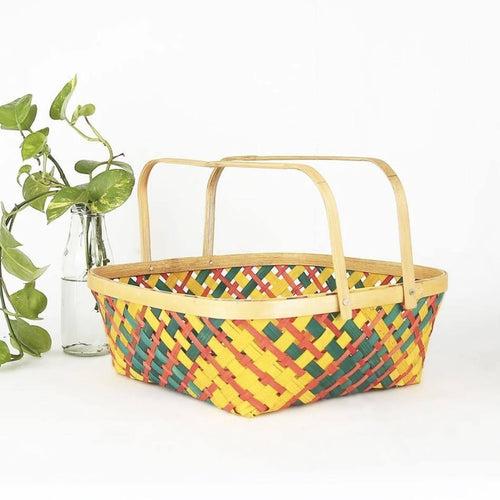 Bamboo Square Caddy Basket
