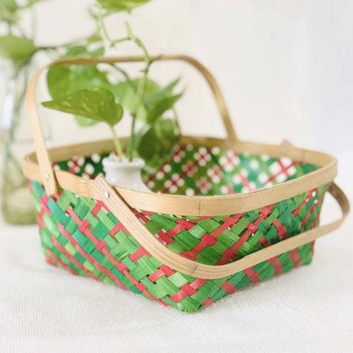 Bamboo Square Caddy Basket