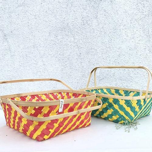 Bamboo Square Caddy Basket