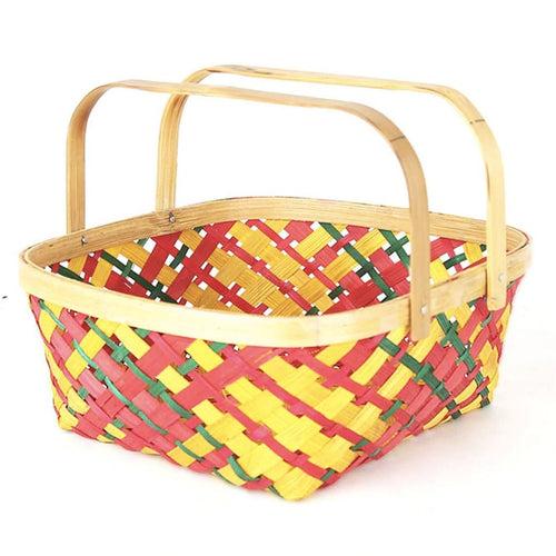 Bamboo Square Caddy Basket