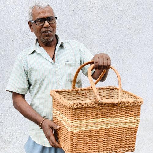 Open Picnic Basket