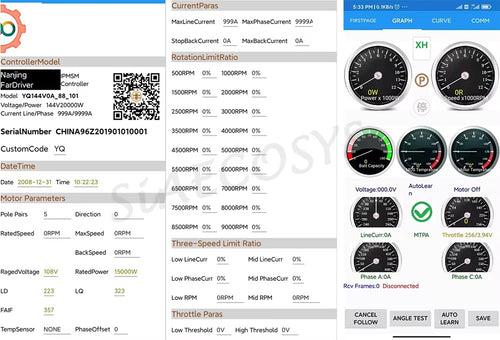 Fardriver Controller far driver ND72530 530A current for ebike Programmable Controller with Bluetooth