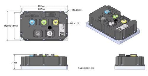 FarDriver ND72850 Controller 450A Peak 850A BLDC for 6-8KW Electric Motorcycle ATV Car Motor.