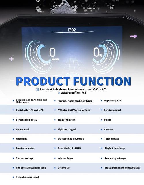 Touch Screen Electric Motorcycle Speedometer Navigation Display