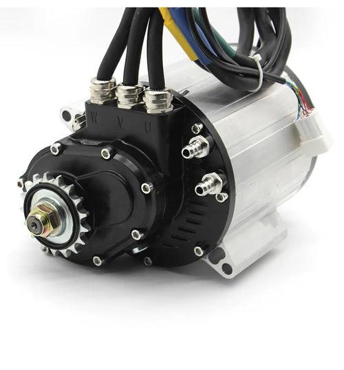 15000W 72V SOTION High Power BLDC Mid Drive Liquid Cooled Motor for Electric Dirt Bike.