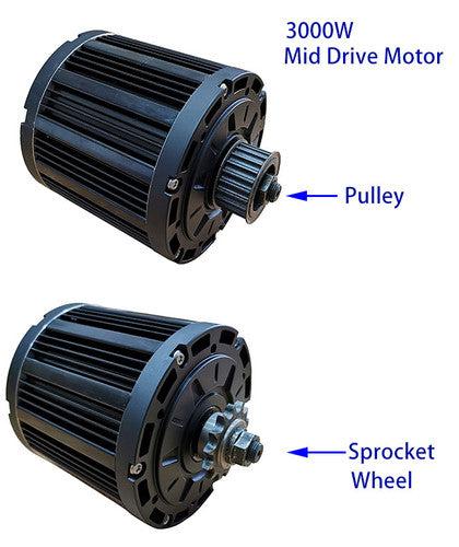 4000W Mid Drive Motor for electric motorbike, dirt bike, motorcycle, Go Kart and Small Vehicle.