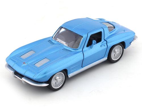 1963 Chevrolet Corvette Stingray blue 1:36 Super Fast pull back car scale model