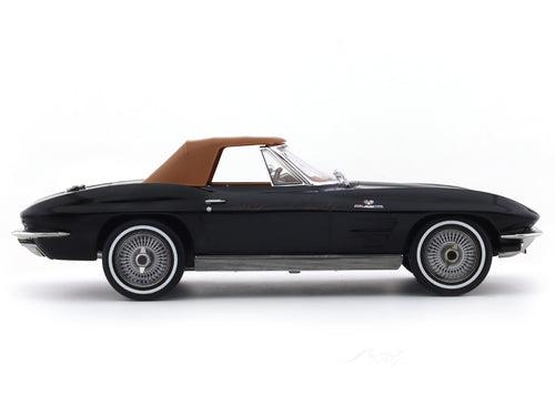 1963 Chevrolet Corvette Stingray convertible black 1:18 Norev diecast Scale Model collectible