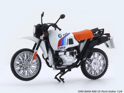 1990 BMW R80 GS Paris Dakar 1:24 diecast scale model bike collectible