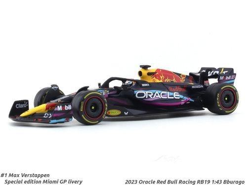 2023 Red Bull Racing RB19 Max V Miami GP 1:43 Bburago Formula 1 diecast scale model car