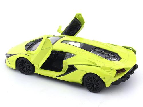 Lamborghini Sian FKP37 green 1:36 Super Fast pull back car scale model