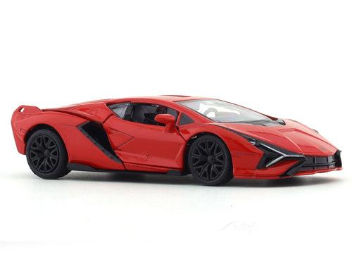 Lamborghini Sian FKP37 red 1:36 Super Fast pull back car scale model