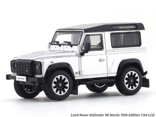 Land Rover Defender 90 Works 70th Edition silver 1:64 LCD Models diecast scale model car miniature