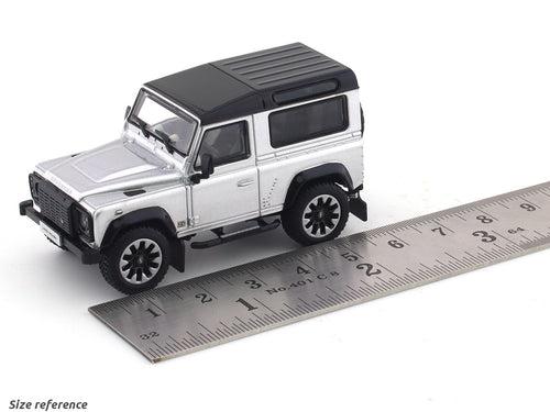 Land Rover Defender 90 Works 70th Edition silver 1:64 LCD Models diecast scale model car miniature