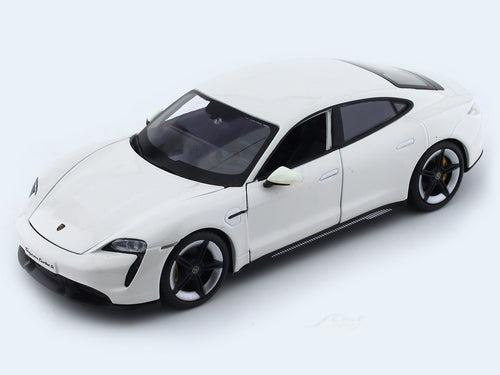 Porsche Taycan Turbo S White 1:24 Bburago licensed diecast Scale Model car