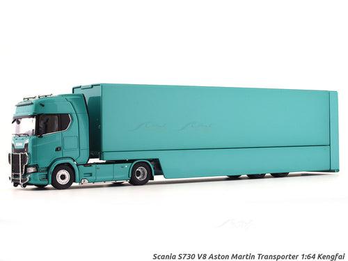 Scania V8 730S Aston Martin Transporter 1:64 Kengfai scale model collectible truck