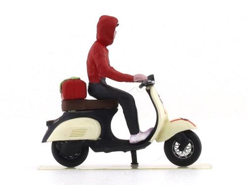 Scooter White 1:64 YTM resin scale model bike