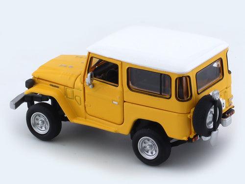 Toyota Land Cruiser FJ40 Yellow White 1:64 Hobby Fans diecast scale model car miniature