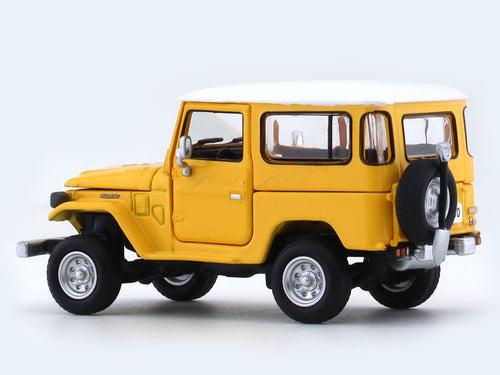 Toyota Land Cruiser FJ40 Yellow White 1:64 Hobby Fans diecast scale model car miniature