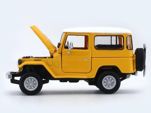 Toyota Land Cruiser FJ40 Yellow White 1:64 Hobby Fans diecast scale model car miniature