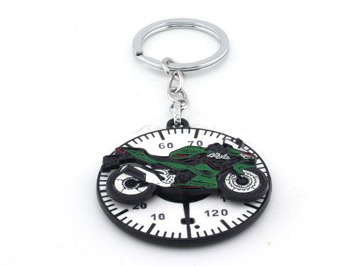 Ninja bike spinning metal keyring / keychain