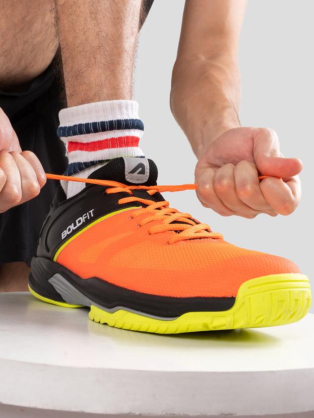 Inferno Mens Badminton Shoes - Orange-Black