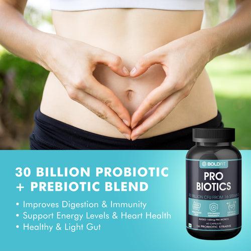 Boldfit Probiotics Supplement 30 Billion CFU for Men & Women