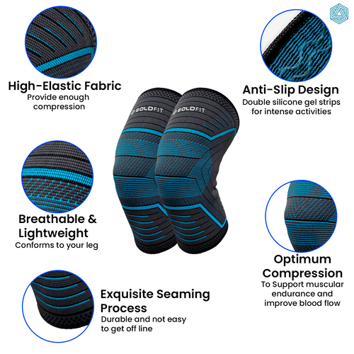 Boldfit Knee Support Sleeve/Cap-Blue