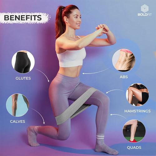 Boldfit Fabric Resistance Band- Hip Loop Band for Women & Men