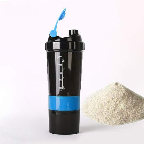 Gym Spider Shaker Bottle 500ml with Extra Compartment