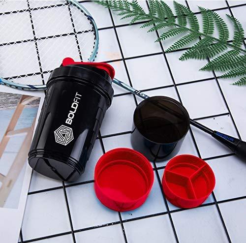 Gym Spider Shaker Bottle 500ml with Extra Compartment