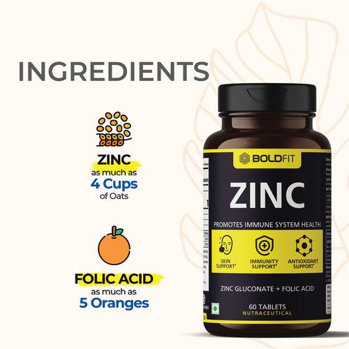 Boldfit  Zinc Tablets for Women & Men