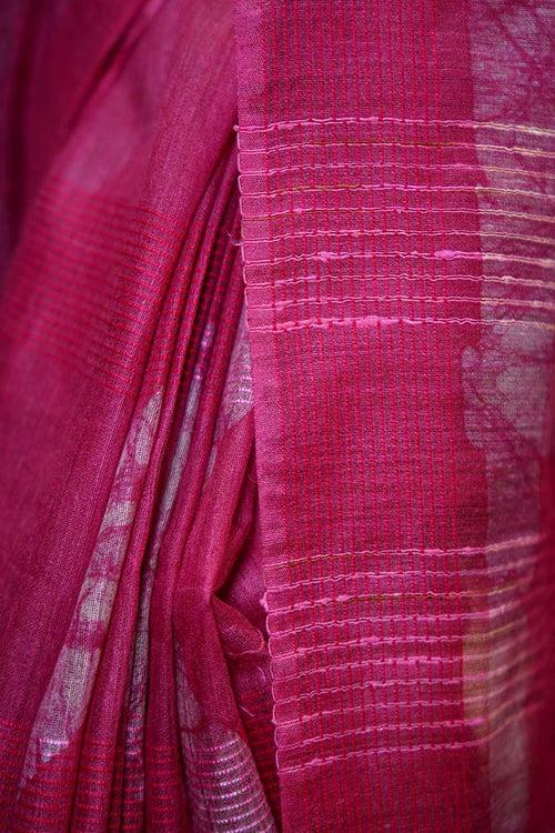 Ready To Wear Kota cotton silk Batik Printed All Over With Ornate Pallu Wrap in 1 minute saree