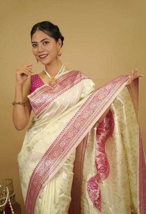 Rich Premium Ready to wear Banarasi one minute saree