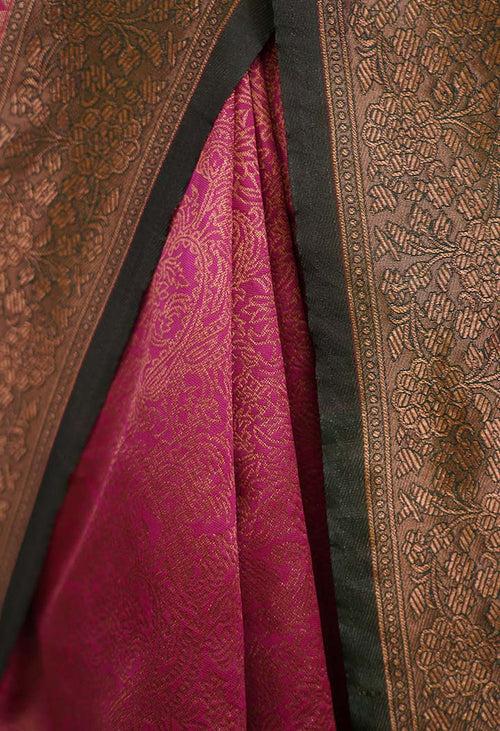 Ready to Wear saree Rich Kanjivaram self weaving pattu Border Wrap in 1 minute saree