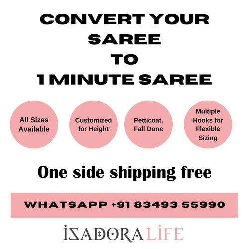 CONVERT REGULAR SAREE INTO 1 MINUTE SAREE