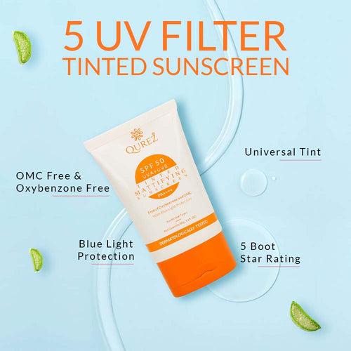 Mattifying Tinted Sunscreen  SPF 50 PA++++ | Oxybenzone & OMC Free