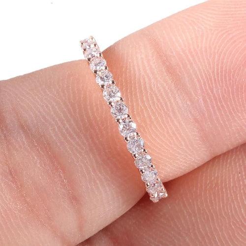 10Kt Gold Eternity Band Natural Diamond Engagement/Wedding Ring