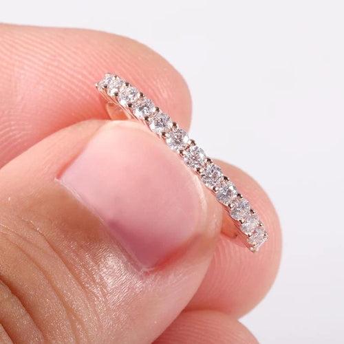 10Kt Gold Eternity Band Natural Diamond Engagement/Wedding Ring