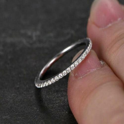 14Kt Gold Eternity Band Natural Diamond Engagement/Wedding Ring