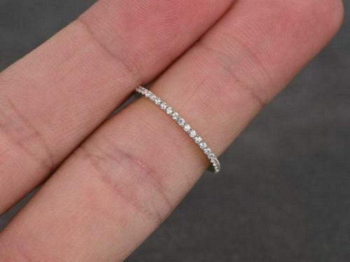 14Kt Gold Eternity Band Natural Diamond Engagement/Wedding Ring