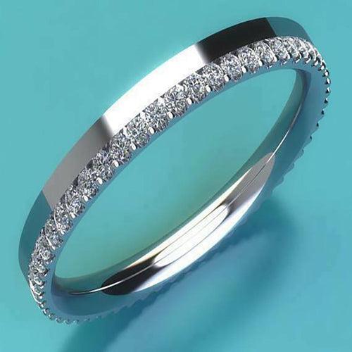14Kt Gold Eternity Band Natural Diamond Engagement/Wedding Ring