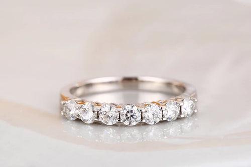 14Kt Gold Eternity Band Round Cut Natural Diamond Engagement/Wedding Ring