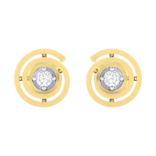 18Kt Gold Natural Diamond Stud Earring