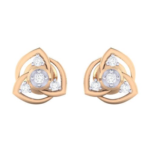 18Kt Gold Natural Diamond Stud Earring