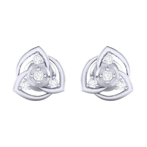 18Kt Gold Natural Diamond Stud Earring