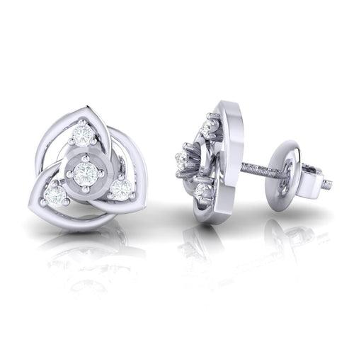 18Kt Gold Natural Diamond Stud Earring