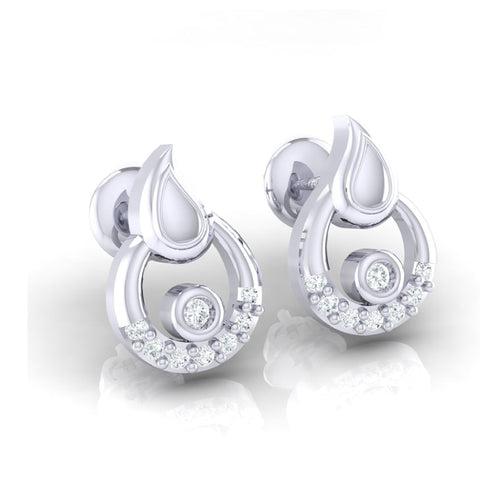 18Kt Gold Natural Diamond Stud Earring