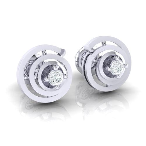 18Kt Gold Natural Diamond Stud Earring