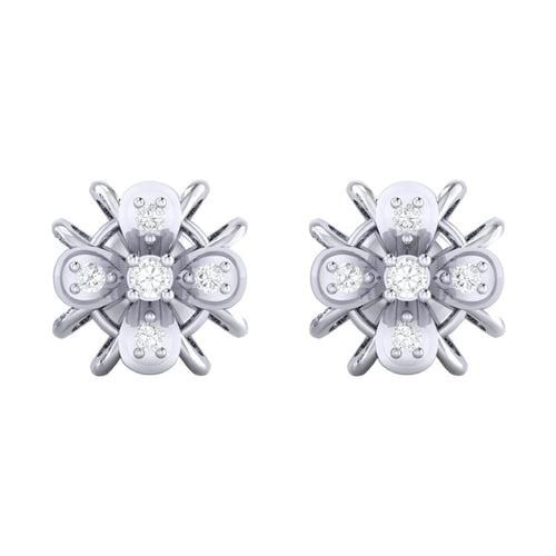 18Kt Gold Natural Diamond Stud Earring